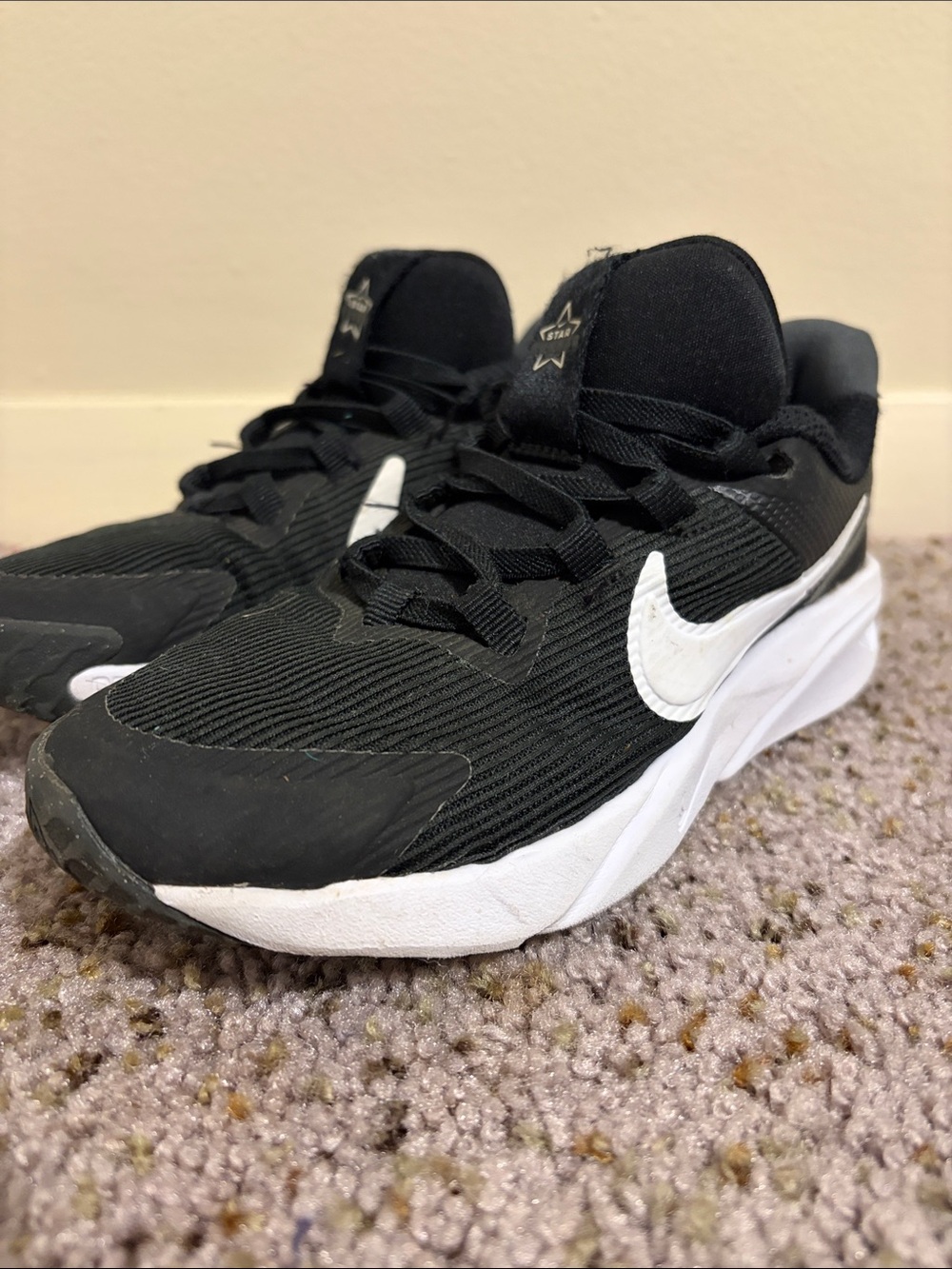 Nike Kids Black and White Athletic Sneakers